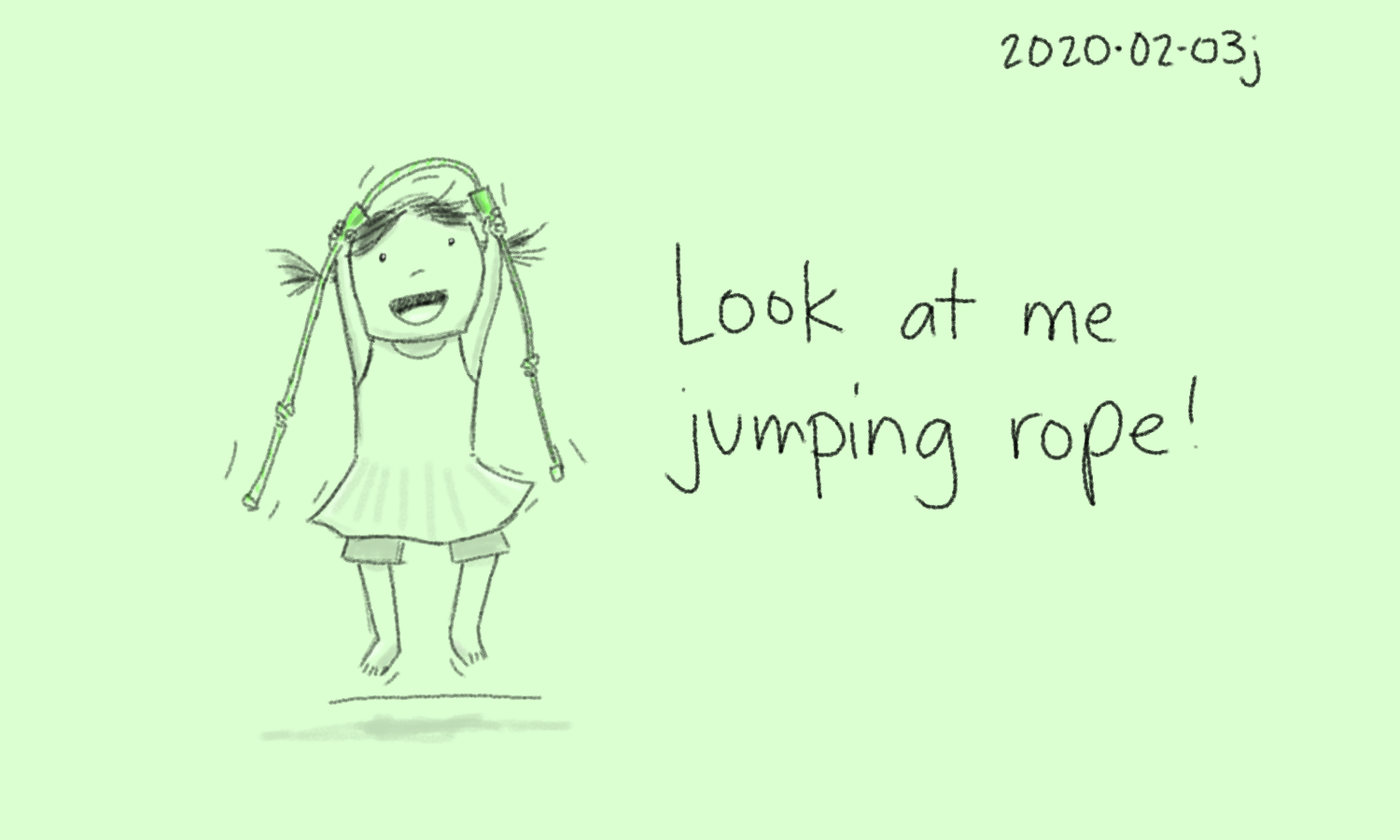 2020-02-03j Look at me jumping rope #moment #sketch.png