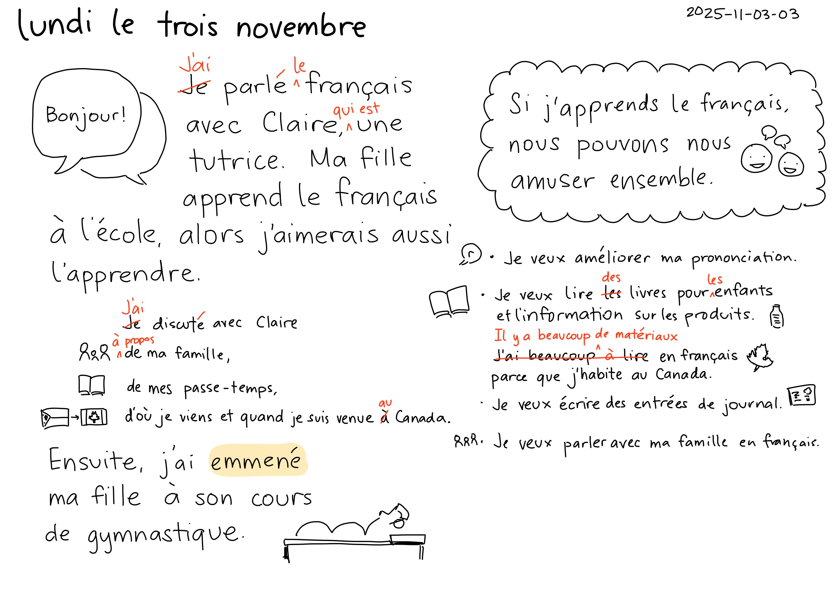 2025-11-03-03 Lundi le trois novembre -- daily french français