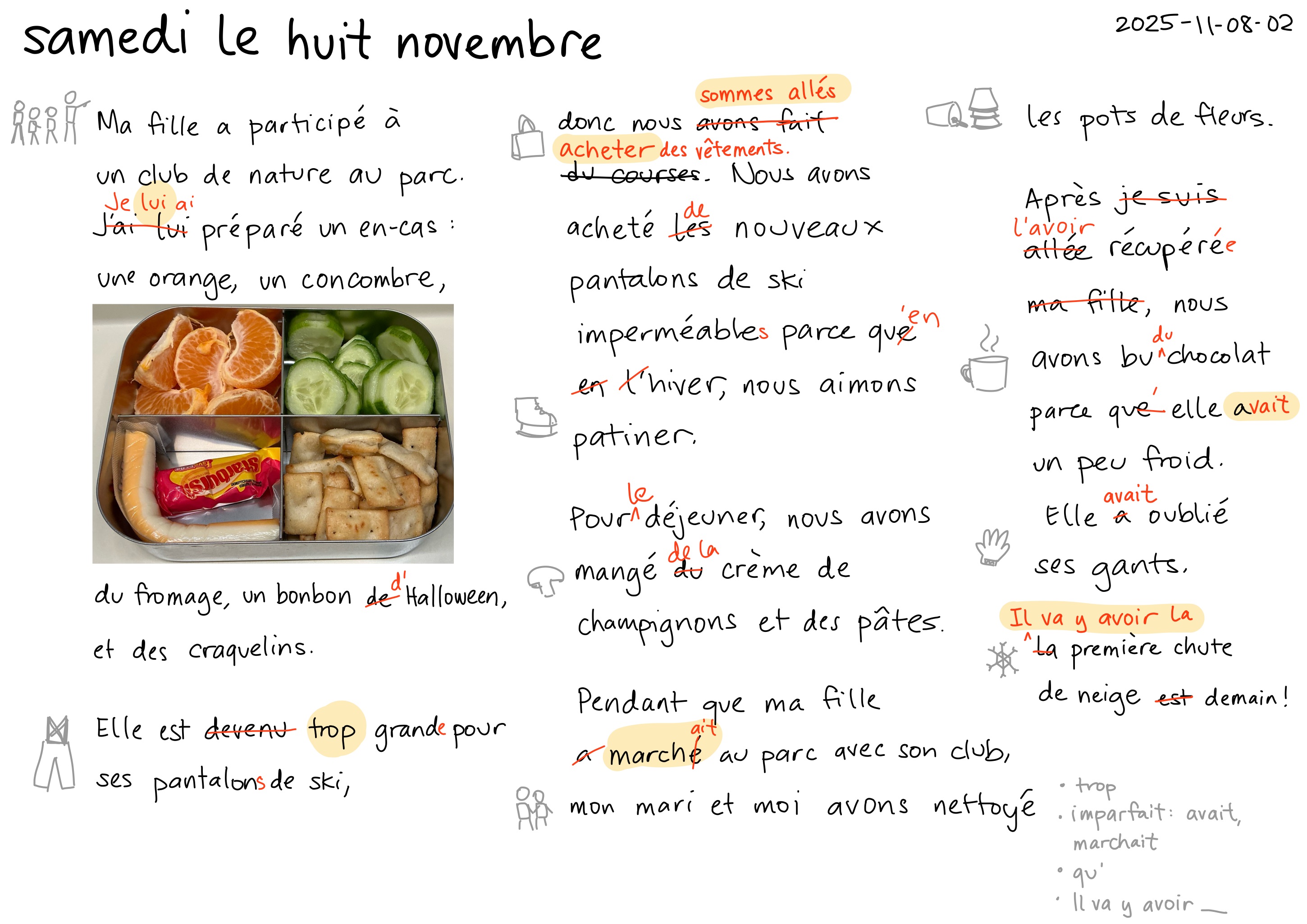 2025-11-08-02 Samedi le huit novembre -- daily french français