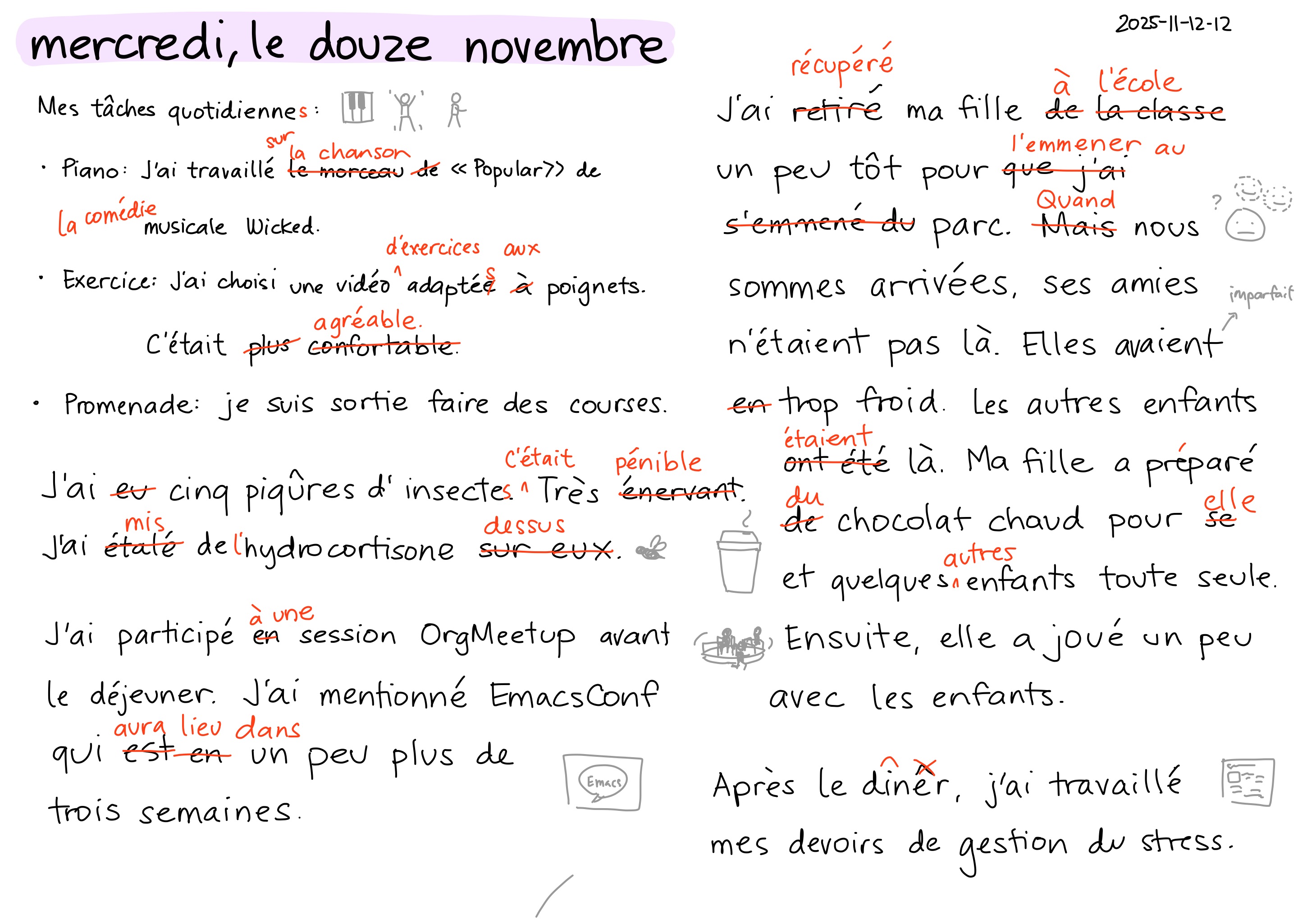 2025-11-12-12 mercredi, le douze novembre -- daily french français