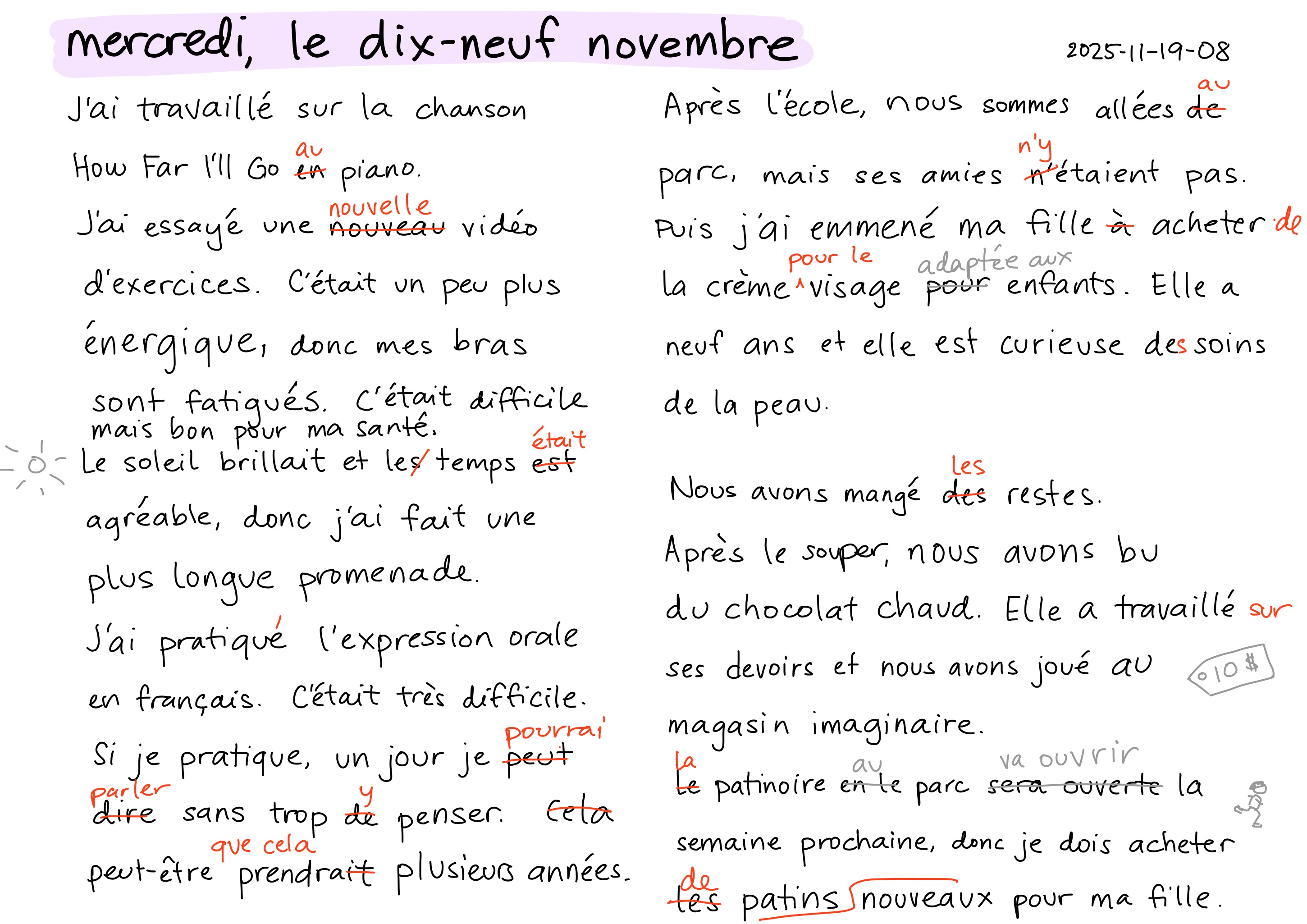 2025-11-19-08 mercredi, le dix-neuf novembre -- daily french français