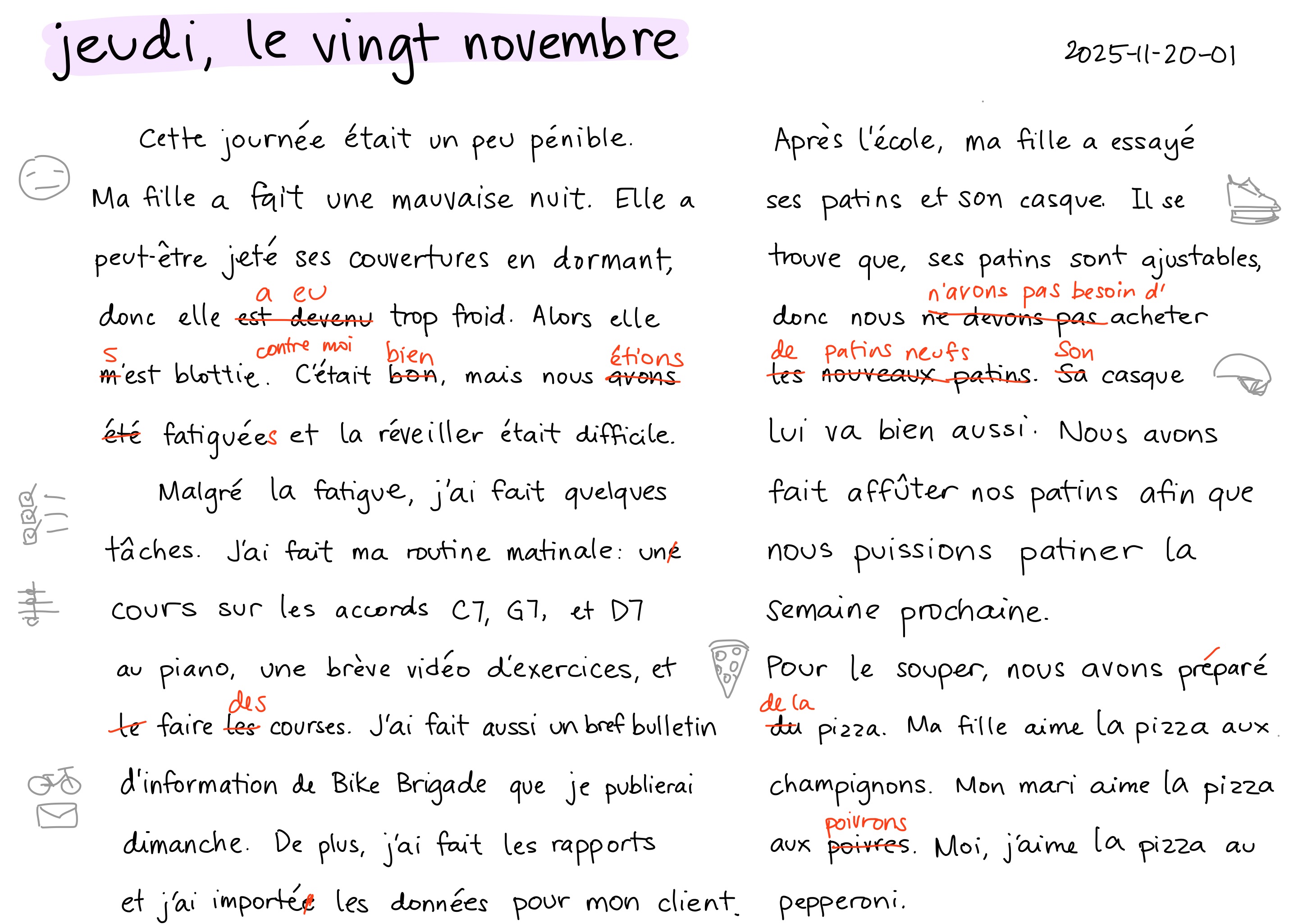 2025-11-20-01 jeudi, le vingt novembre -- daily french français