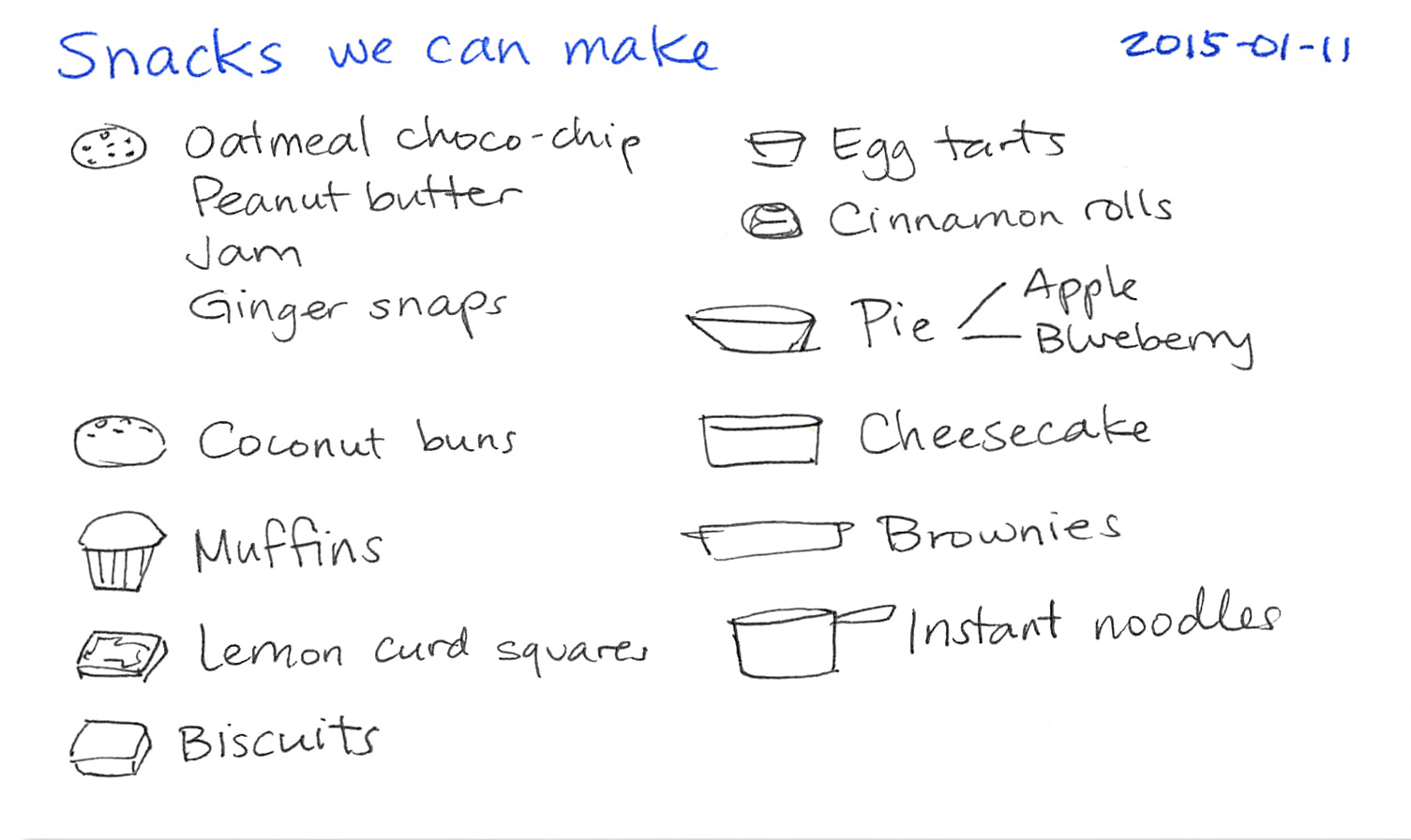 2015-01-11 Snacks we can make -- index card #cooking.png