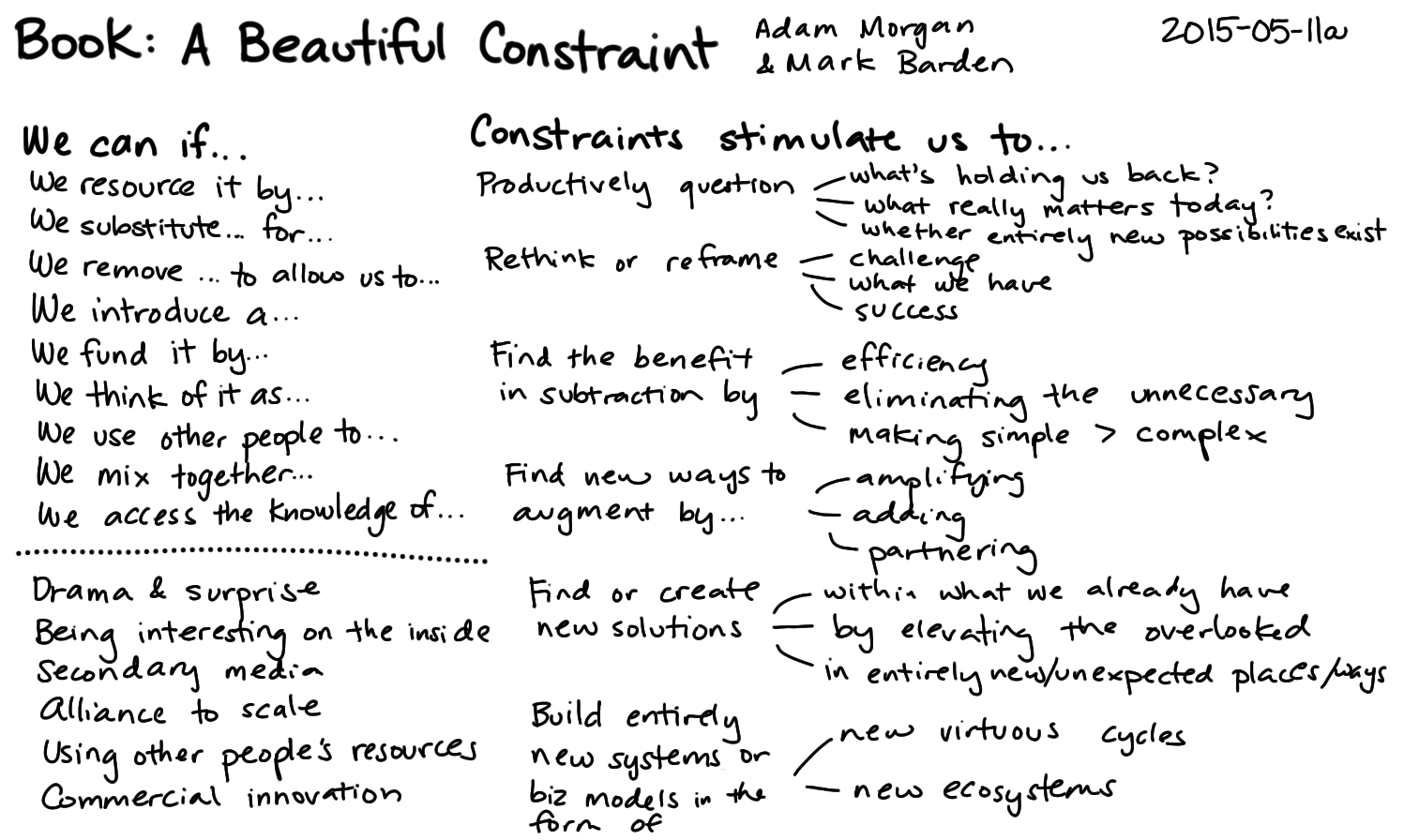 A Beautiful Constraint - Adam Morgan and Mark Barden