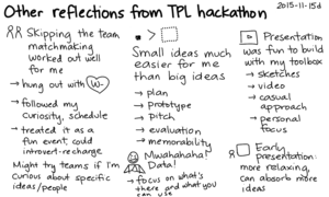 2015-11-15d Other reflections from TPL hackathon -- index card #tpl #hackathon #introversion #prototyping #presenting