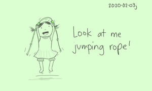 Look at me, jumping rope